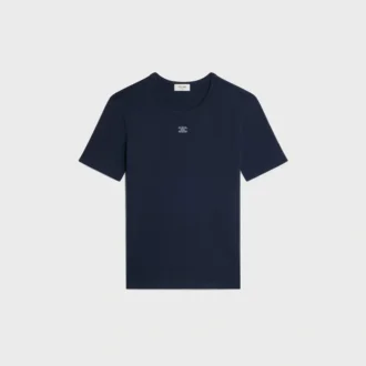 Triomphe T-Shirt in Ribbed Cotton Jersey