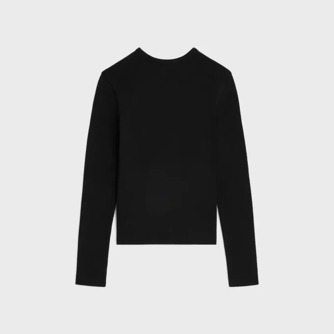 Triomphe T-Shirt in Ribbed Cotton Jersey