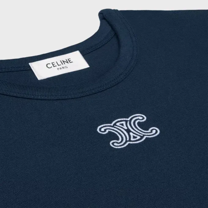 Triomphe T-Shirt in Ribbed Cotton Jersey