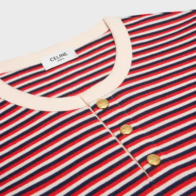 Triomphe T-Shirt in Striped Jersey Triomphe T-Shirt in Striped Jersey