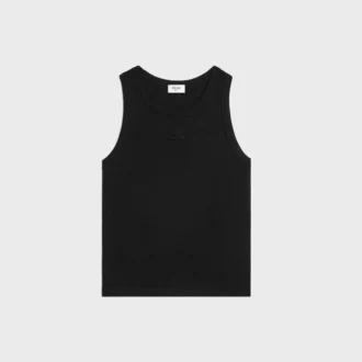 Triomphe Tank Top in Ribbed Cotton Silk