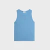 Triomphe Tank Top in Ribbed Cotton Silk