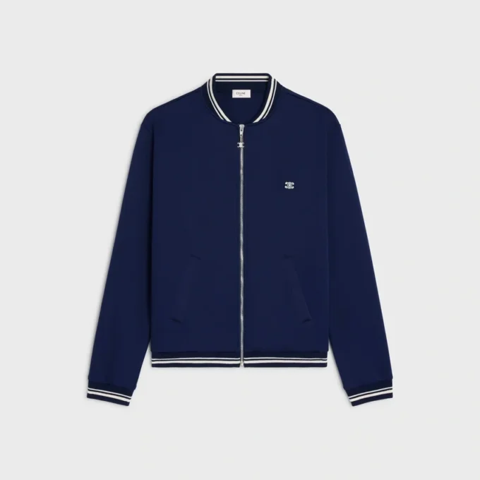 Triomphe Teddy Jacket in Double Face Jersey