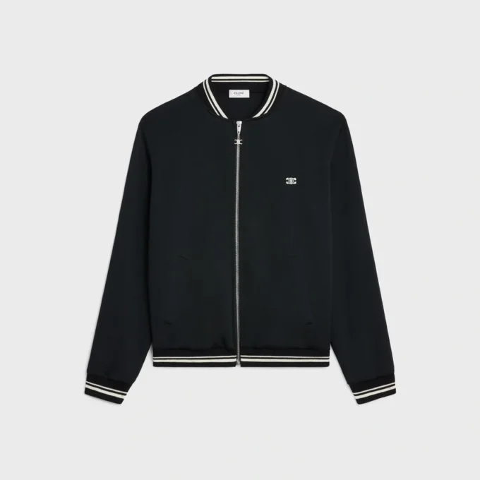 Triomphe Teddy Jacket in Double Face Jersey