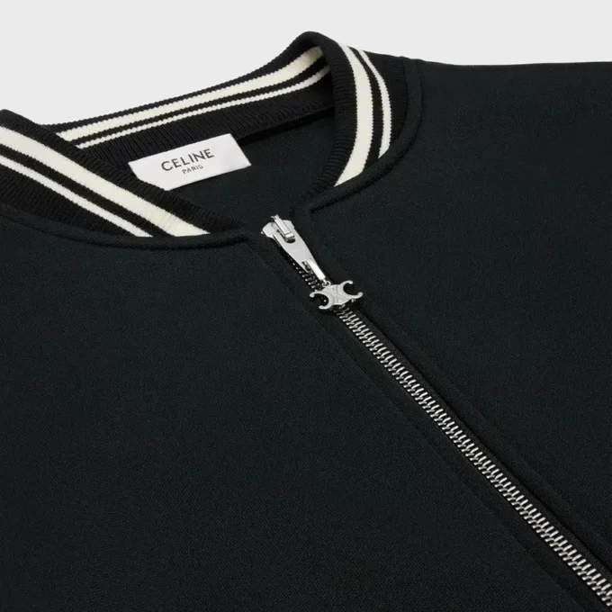 Triomphe Teddy Jacket in Double Face Jersey