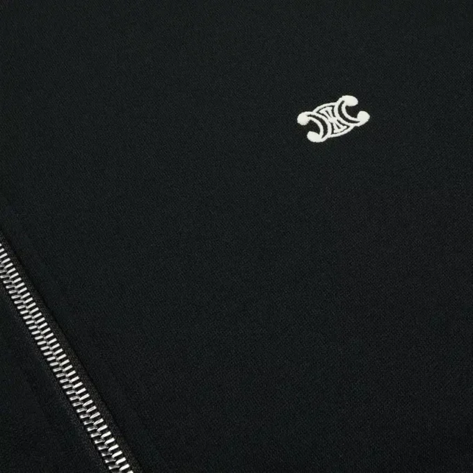 Triomphe Teddy Jacket in Double Face Jersey