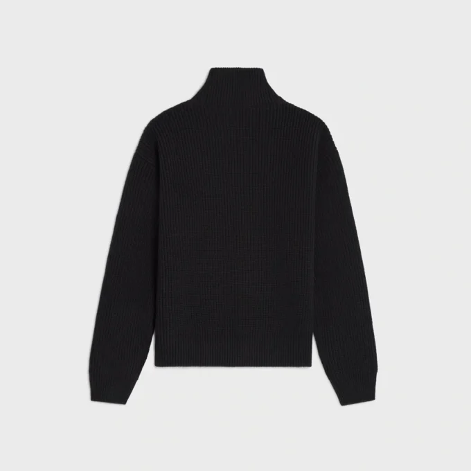 Trucker Sweater in Ribbed Wool