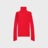 Turtleneck Sweater in Ribbed Mohair and Silk