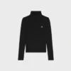 Turtleneck Top in Wool Jersey