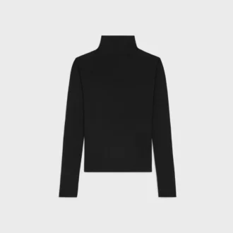 Turtleneck Top in Wool Jersey