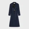 Tux Trench Coat in Cotton and Wool Gabardine