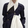 Tux Trench Coat in Cotton and Wool Gabardine