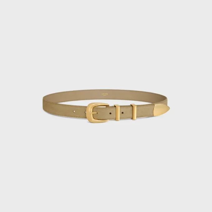 Western Belt 25Mm in Suede Calfskin