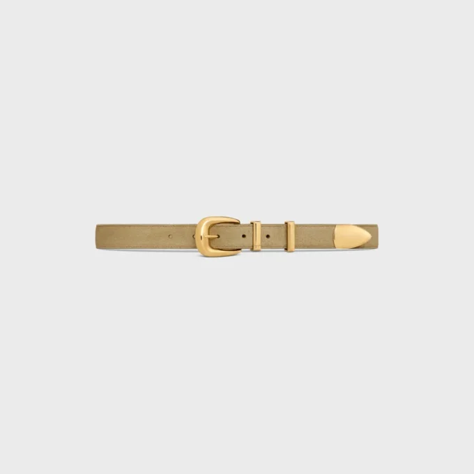 Western Belt 25Mm in Suede Calfskin