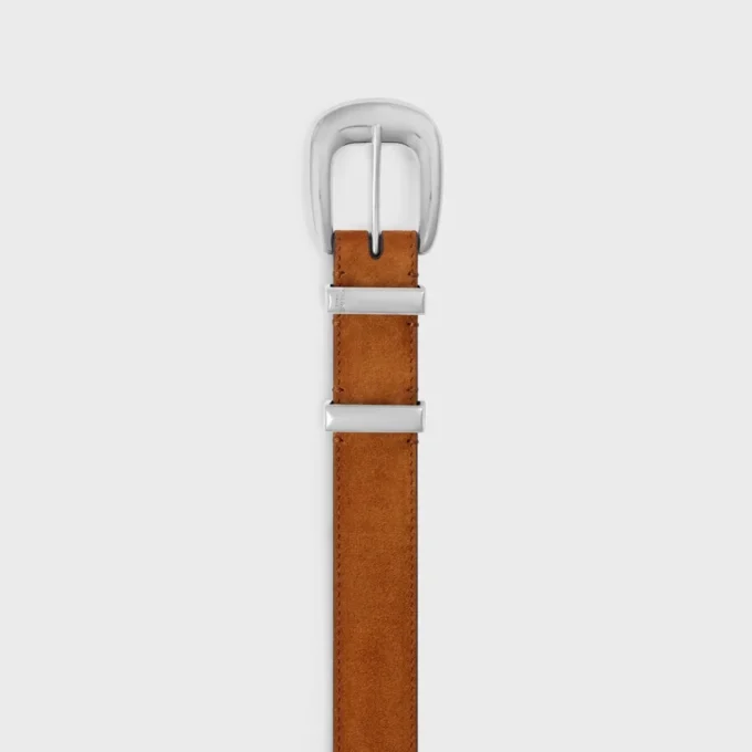 Western Belt 25Mm in Suede Calfskin