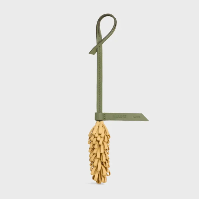 Wheat Charm in Smooth Lambskin
