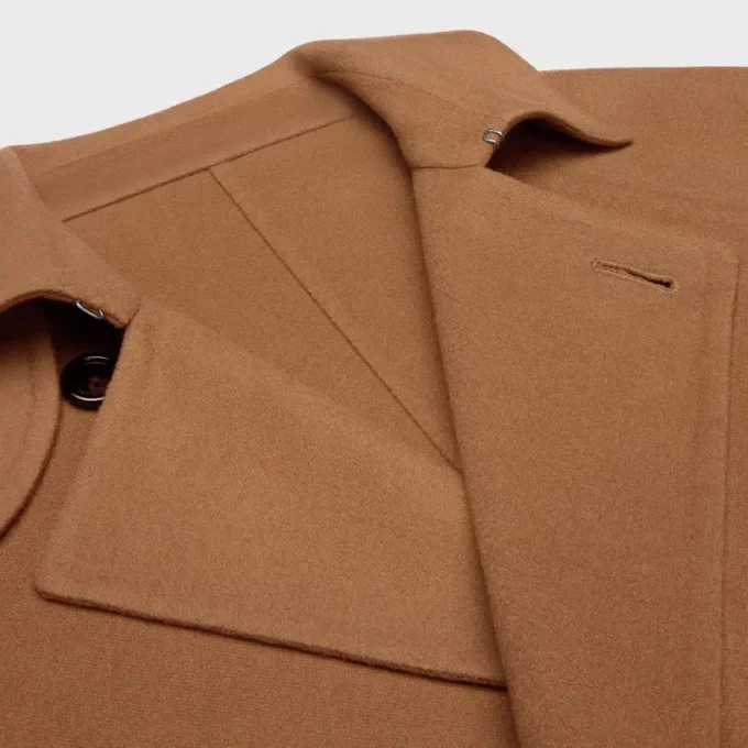 Wrapped Coat in Double-Face Wool Cashmere