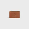 Zipped Card Holder Cuir Triomphe in Smooth Lambskin