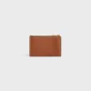 Zipped Card Holder Cuir Triomphe in Smooth Lambskin