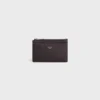 Zipped Card Holder in Grained Calfskin