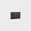Zipped Card Holder in Grained Calfskin