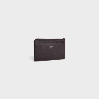 Zipped Card Holder in Grained Calfskin Zipped Card Holder in Grained Calfskin