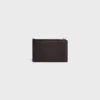 Zipped Card Holder in Grained Calfskin