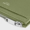 Zipped Card Holder in Grained Calfskin