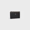 Zipped Card Holder in Triomphe Canvas and Lambskin