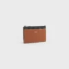 Zipped Card Holder in Triomphe Canvas and Lambskin