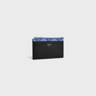 Zipped Card Holder in Triomphe Canvas and Lambskin