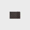 Zipped Card Holder in Triomphe Canvas and Lambskin