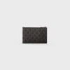 Zipped Card Holder in Triomphe Canvas and Lambskin