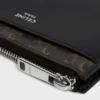 Zipped Card Holder in Triomphe Canvas and Lambskin
