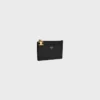 Zipped Card Holder Triomphe Charms in Grained Calfskin