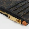 Zipped Compact Card Holder in Triomphe Canvas and Lambskin