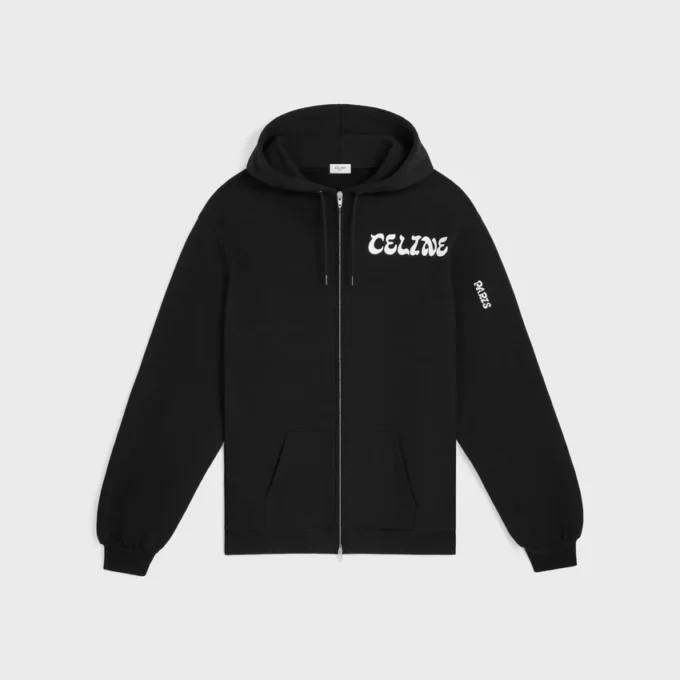 Zipped Hoodie in Cotton Fleece