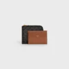 Zipped Purse with Card Holder in Triomphe Canvas and Lambskin