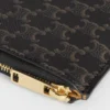 Zipped Purse with Card Holder in Triomphe Canvas and Lambskin